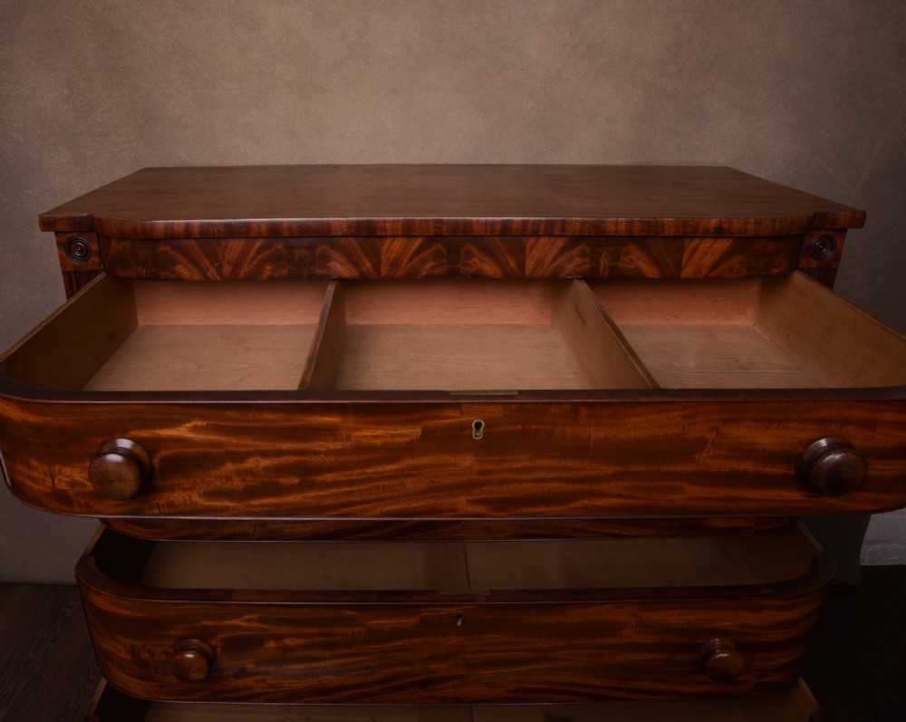 Superb Scottish Victorian Mahogany Barrel chest of drawers  View VII