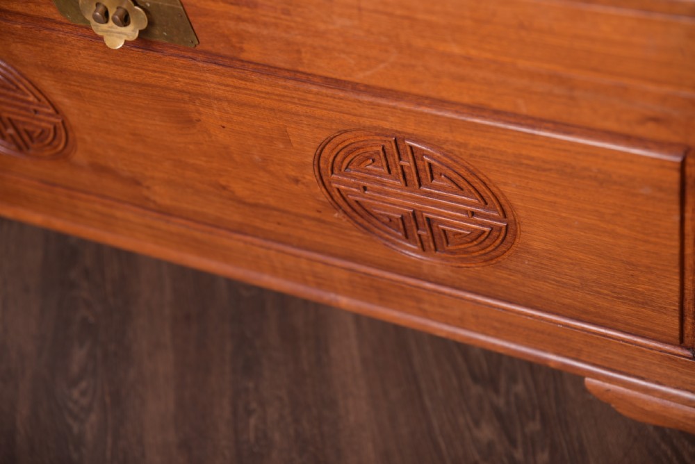 Stunning Chinese Camphor wood storage box View IV