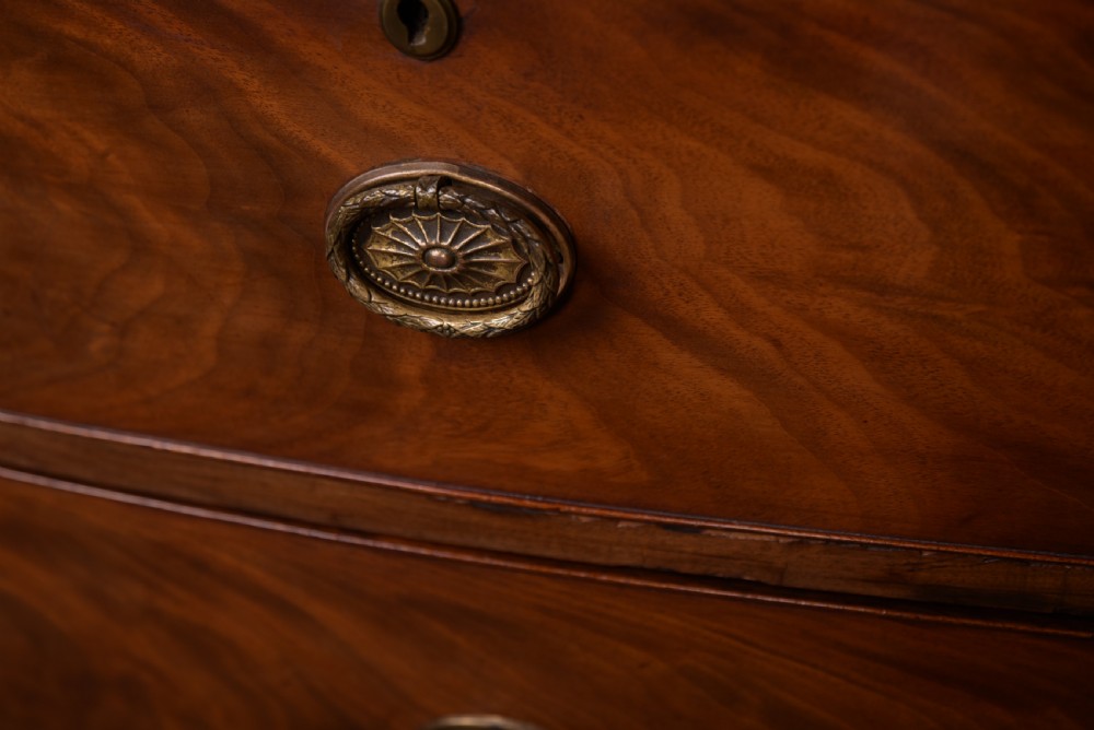 Georgian Mahogany Bow front chest of drawers   View II