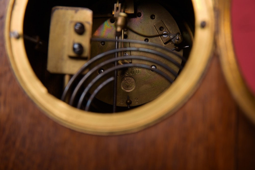 Edwardian Oak Mantel clock by Hamilton and Inches of Edinburgh View IX