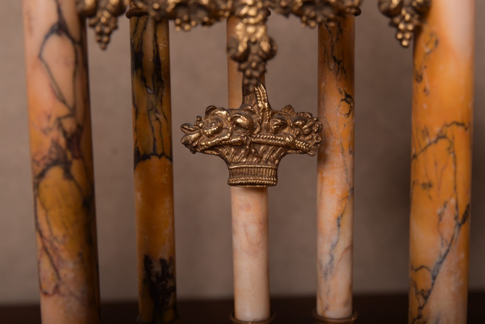 Stunning French Marble 5 pillar clock set View V