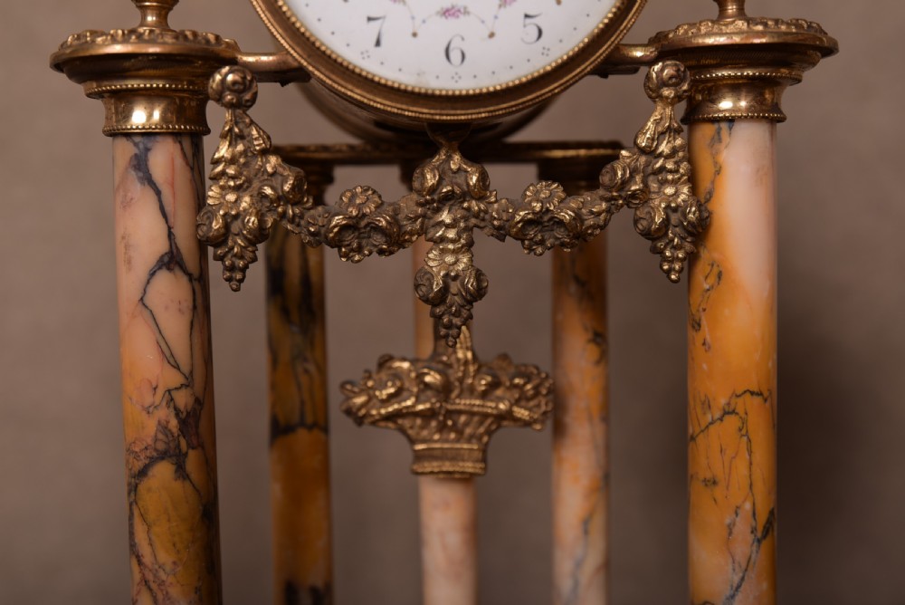 Stunning French Marble 5 pillar clock set View XV