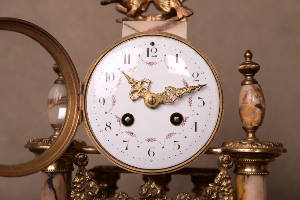 Stunning French Marble 5 pillar clock set View XVI