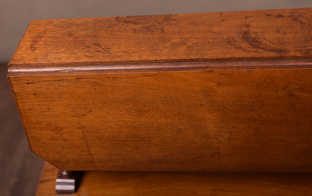 An unusual Edwardian walnut Double Sutherland dropleaf table  View XI