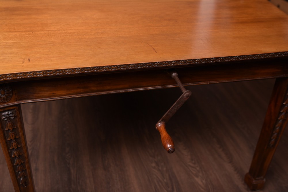 An Quality Edwardian Mahogany Extending dining by Maple and company London View IV