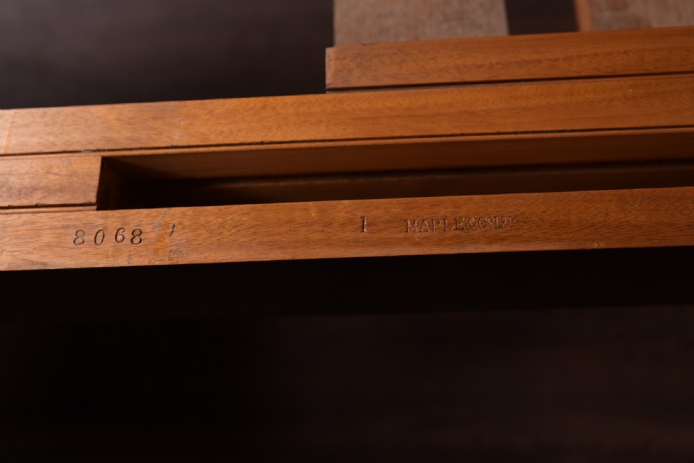 An Quality Edwardian Mahogany Extending dining by Maple and company London View XI
