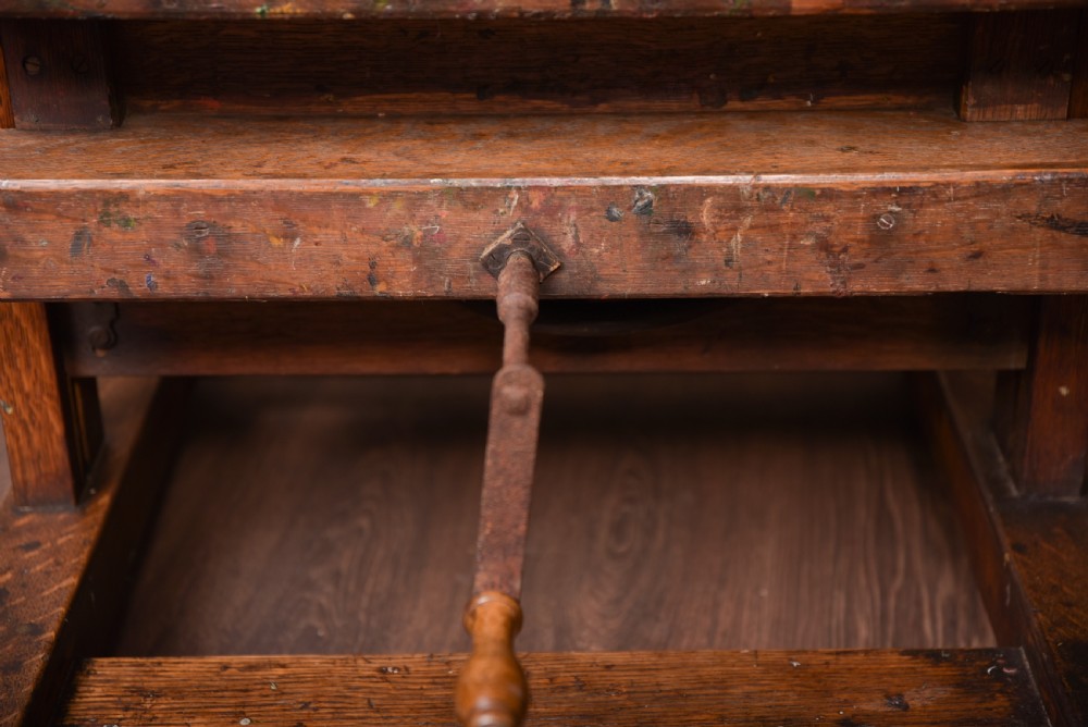 Fantastic Adjustable oak artist easel by Reeves and sons ltd of London View XVII