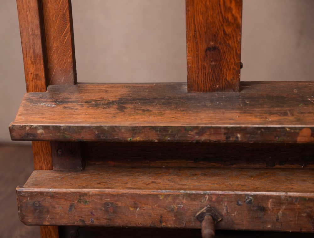 Fantastic Adjustable oak artist easel by Reeves and sons ltd of London View XIX