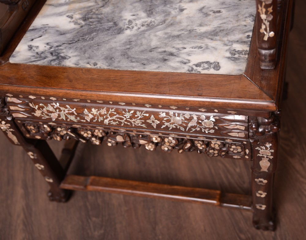 Stunning 19th Century Chinese rosewood Hall hair  View V