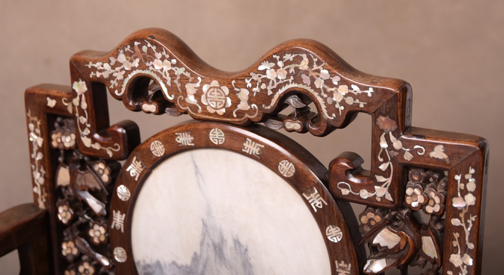 Stunning 19th Century Chinese rosewood Hall hair  View XIV