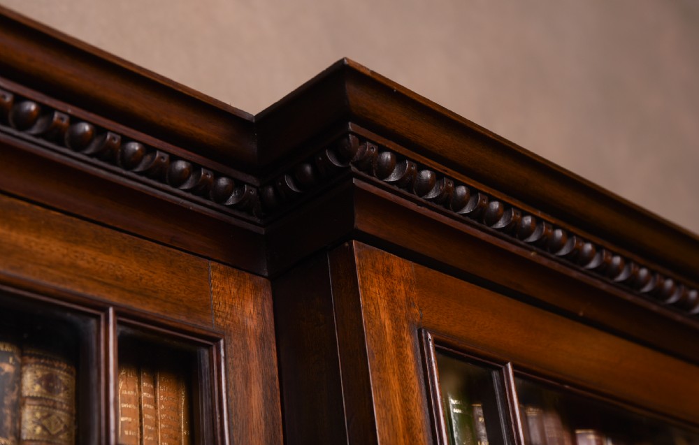 Edwardian Mahogany  Break front bookcase  View IV