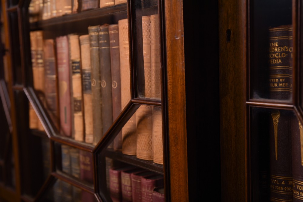Edwardian Mahogany  Break front bookcase  View V