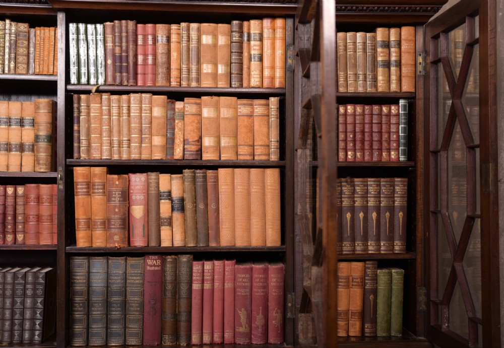 Edwardian Mahogany  Break front bookcase  View VI