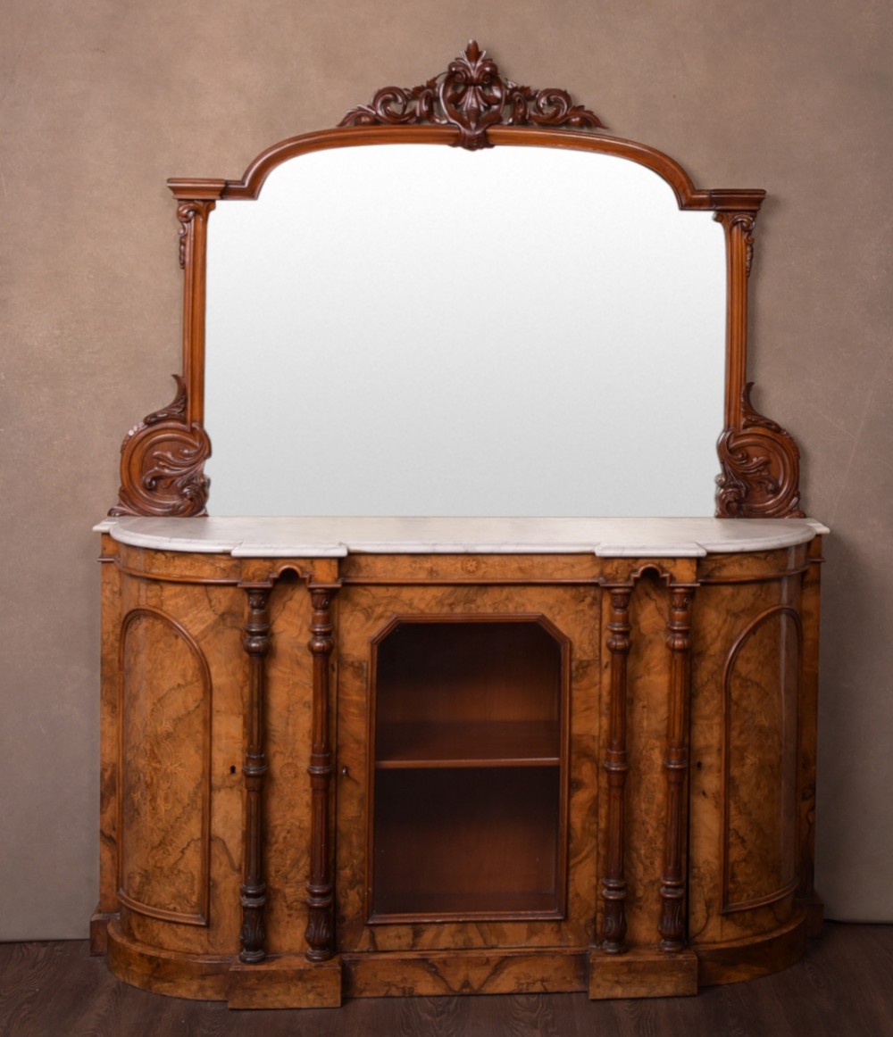 Fabulous Victorian Walnut Mirror back Credenza 