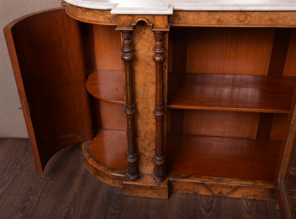 Fabulous Victorian Walnut Mirror back Credenza  View X