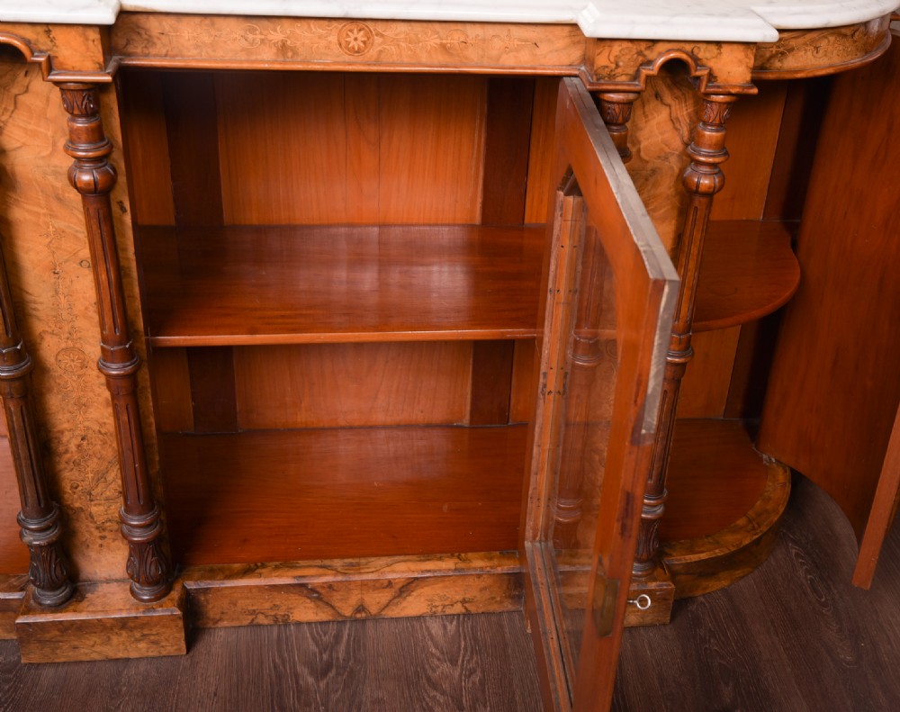 Fabulous Victorian Walnut Mirror back Credenza  View XIII
