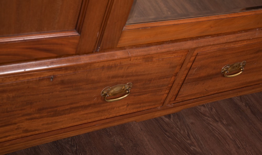 Stunning Walnut Art Nouveau triple mirror door Wardrobe  View V