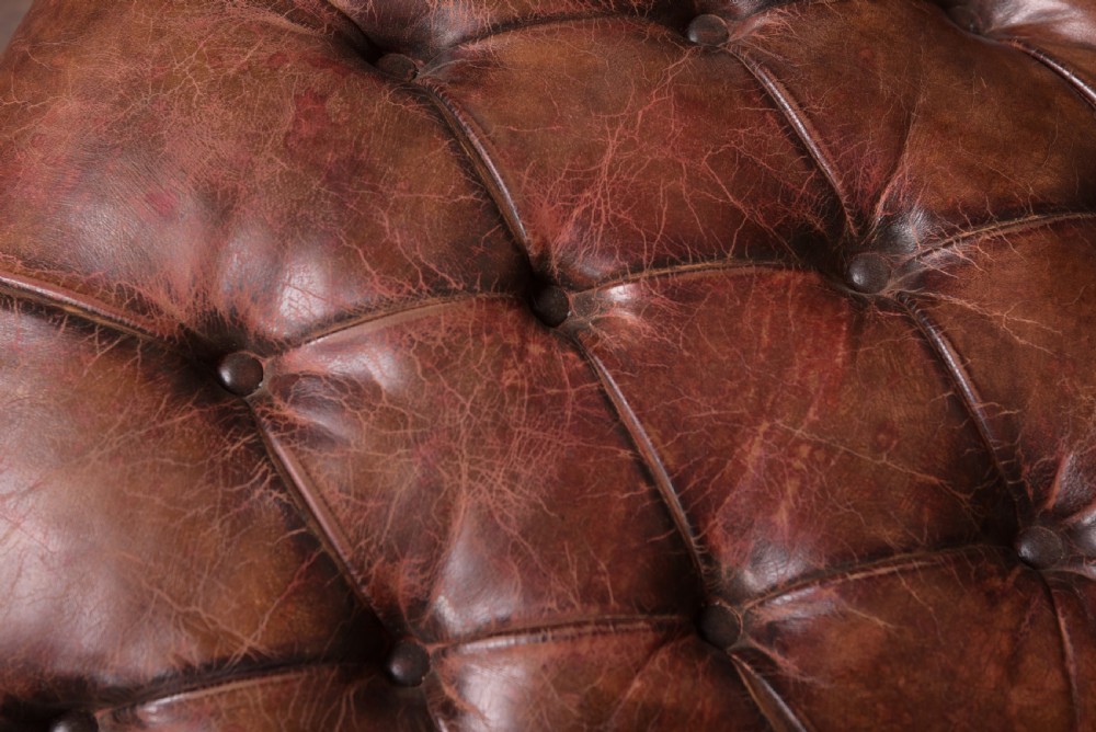 Victorian oak Chesterfield style desk chair View IV