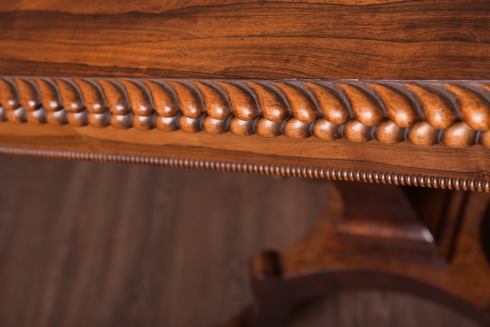 Stunning Regency rosewood fold over tea table  View II