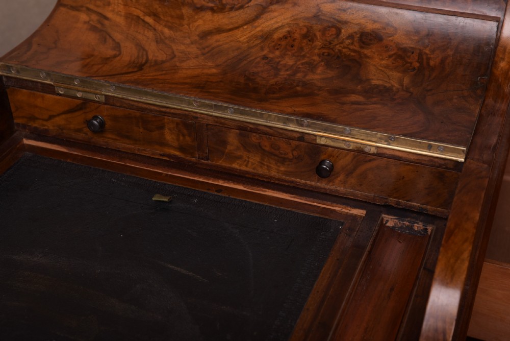 Stunning Victorian walnut piano top pop up davenport  View XII