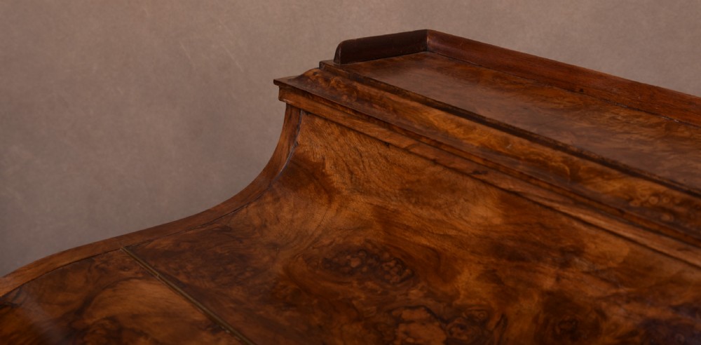 Stunning Victorian walnut piano top pop up davenport  View XXII