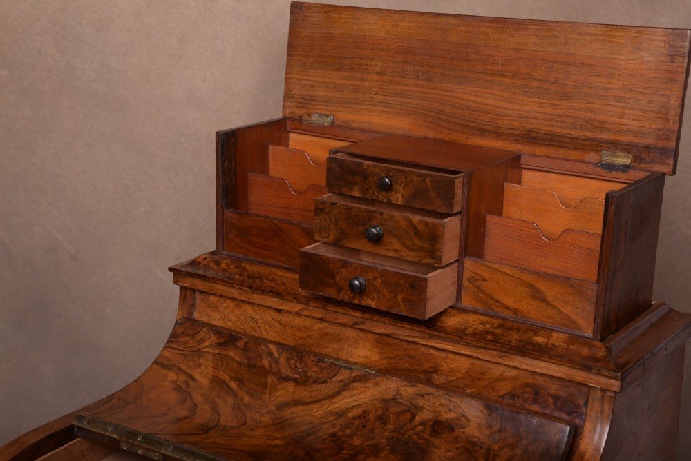 Stunning Victorian walnut piano top pop up davenport  View XXIV