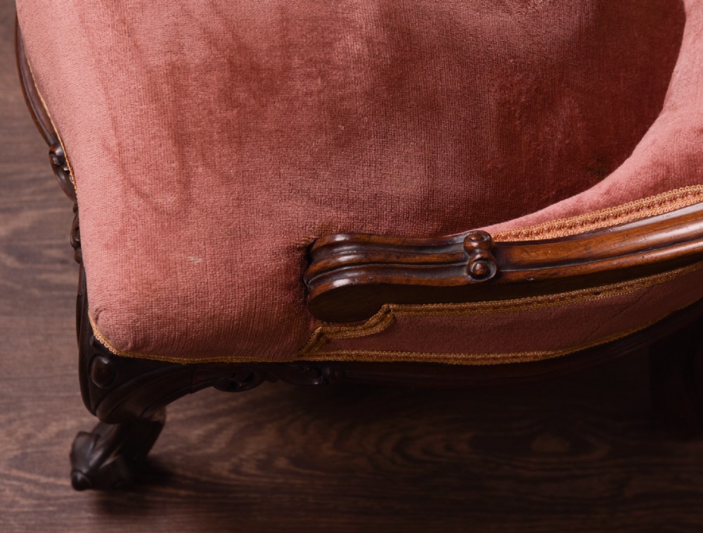 Victorian rosewood nursing chair View II