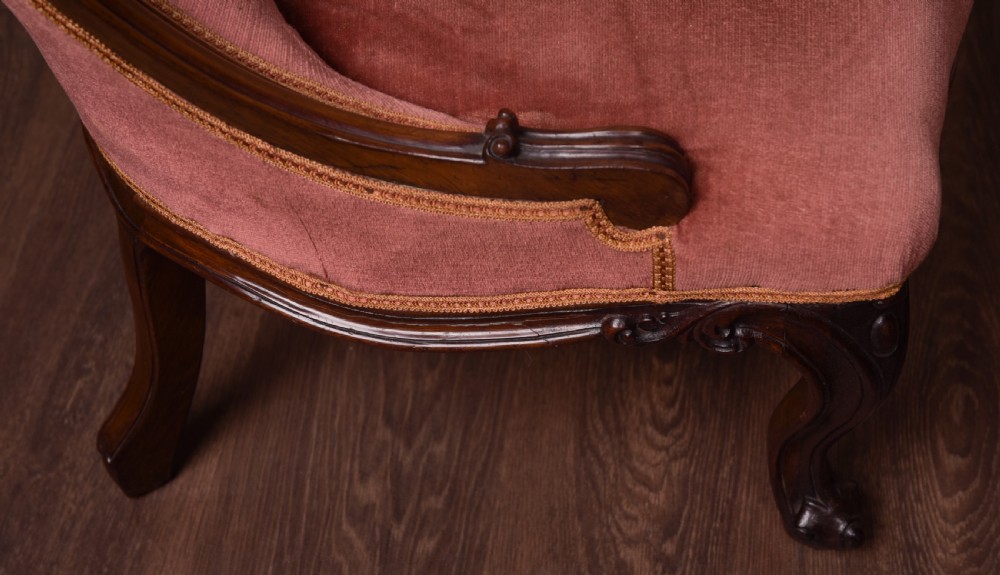 Victorian rosewood nursing chair View IV
