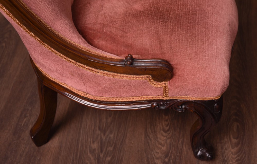Victorian rosewood nursing chair View V