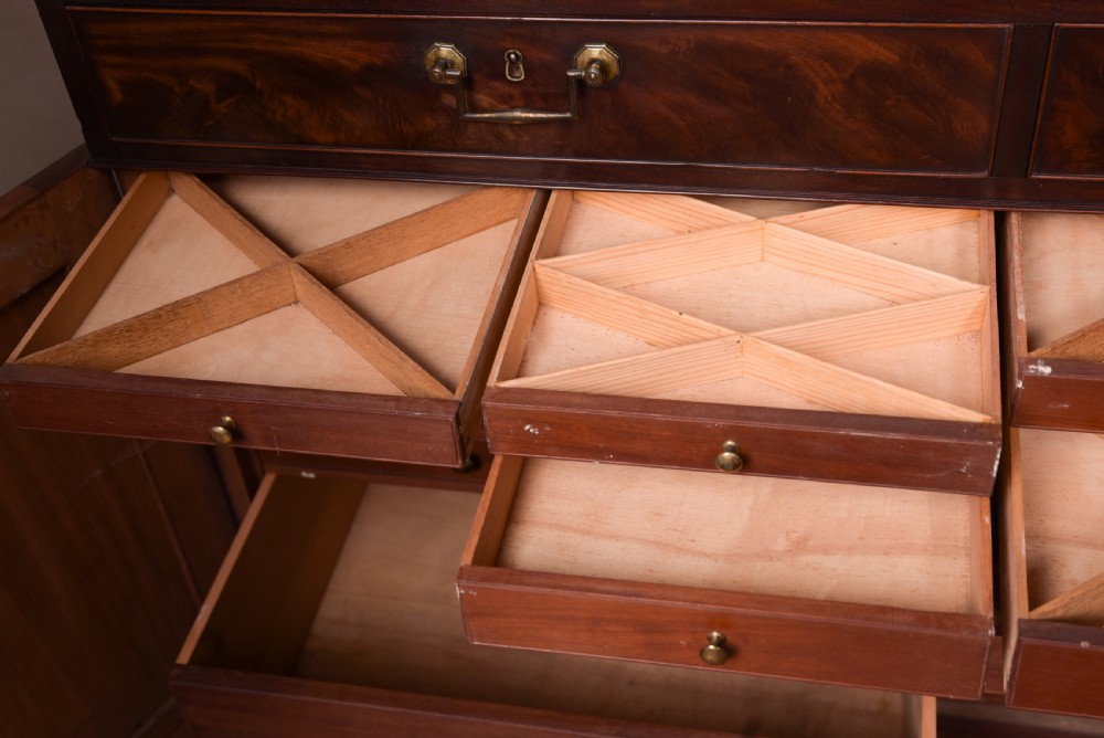 Rare Georgian mahogany  Collectors cabinet bookcase  View X