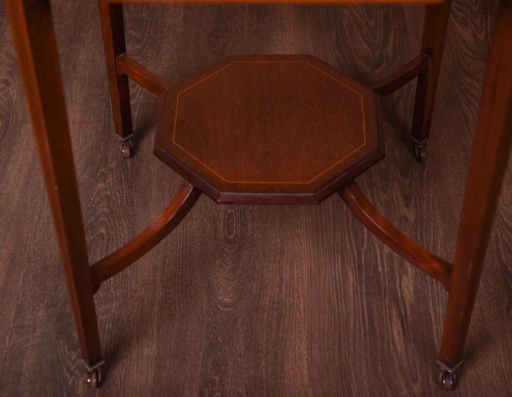 Quality Edwardian Mahogany Window table  View VII