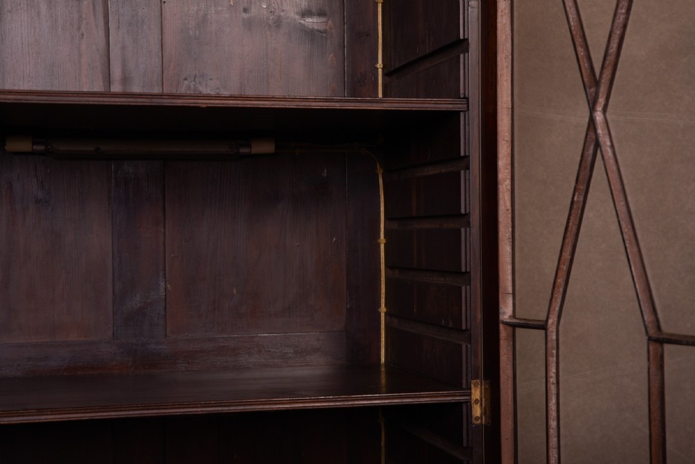 Neat Edwardian Mahogany 2 door bookcase  View IX