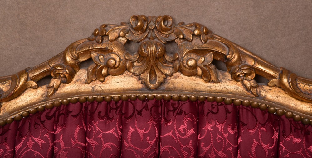 Fabulous 19th Century gold gilt wood settee View III