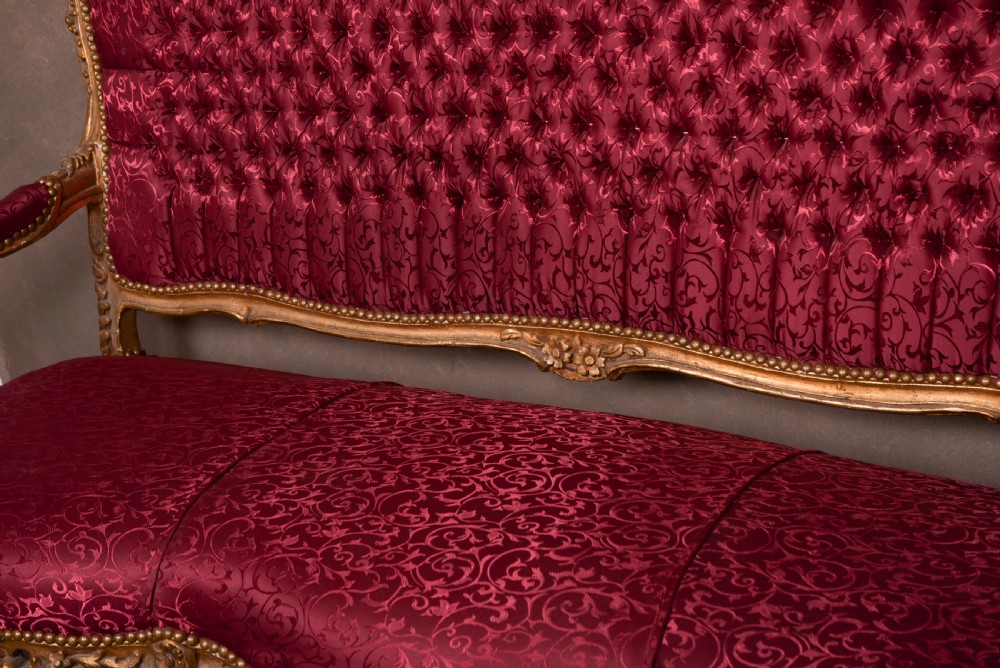 Fabulous 19th Century gold gilt wood settee View VIII
