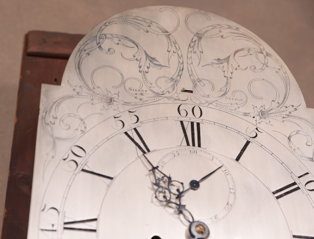 Georgian Mahogany  8 day longcase grandfather clock by Stewart of Glasgow View V