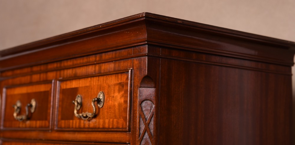 Edwardian Mahogany chest on chest of small proportions  View XI