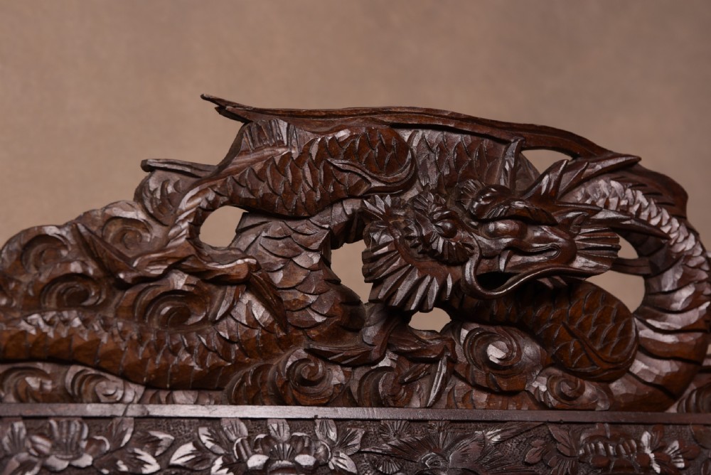 Late 19th Century Japanese Carved Shadona Cabinet View IV