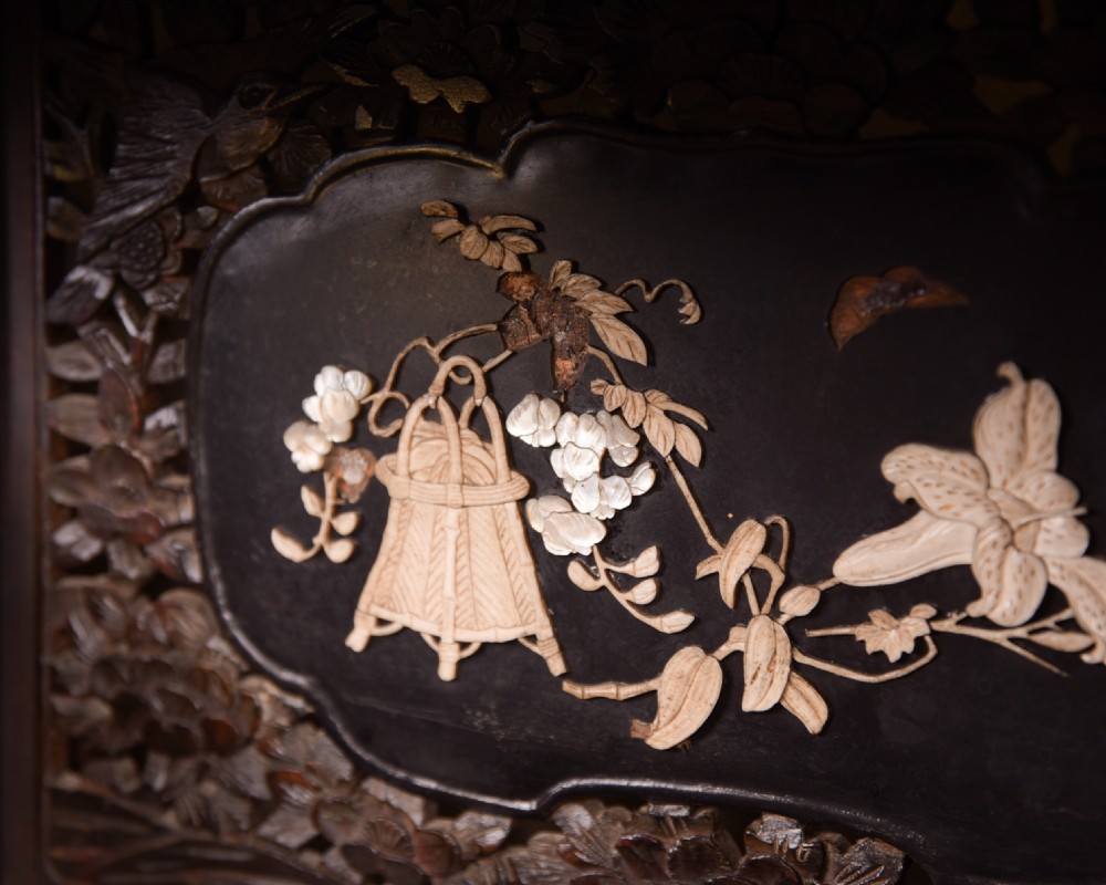 Late 19th Century Japanese Carved Shadona Cabinet View XI
