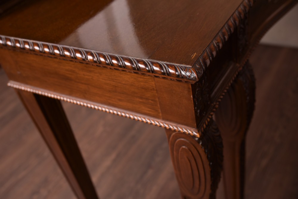 Stunning Quality Scottich carved Mahogany console table by Justice of Dundee  View X
