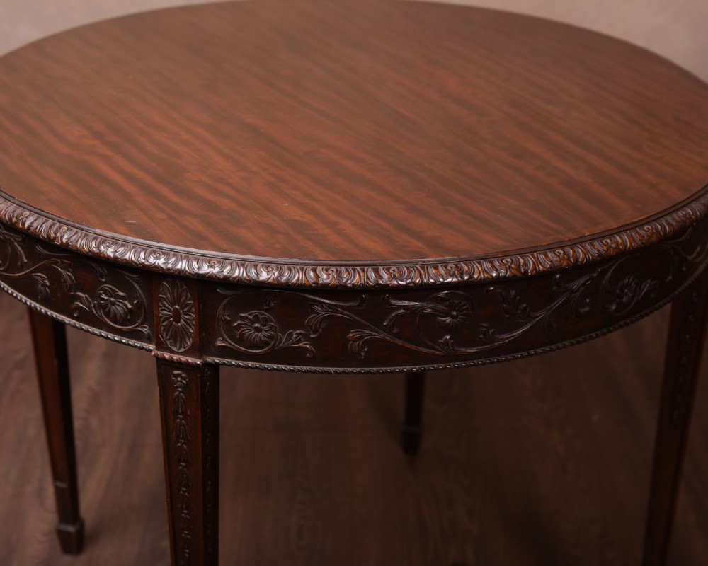 Quality Edwardian carved Mahogany centre table View II