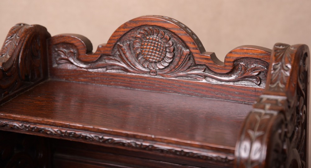 Superb Victorian carved oak coal Depo by Hewetson,Milner&Thexton Ltd London View III