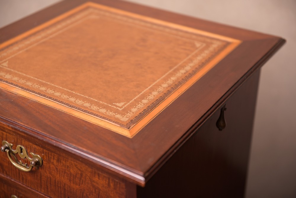 Unusual Edwardian Mahogany 6 drawer filing chest View II