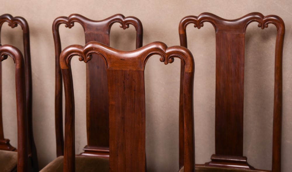 An Elegant set of 6 mahogany high back dining chairs View IV