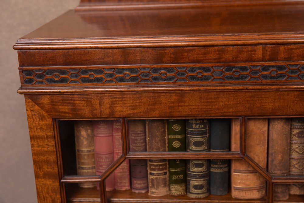 Excellent Quality Edwardian Mahogany  3 door bookcase  View II