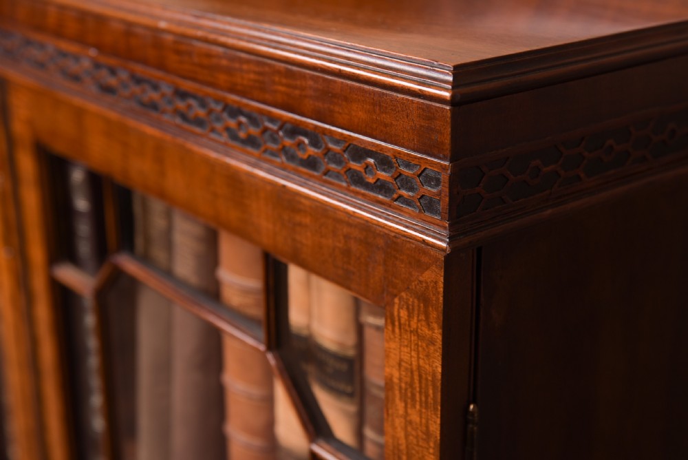 Excellent Quality Edwardian Mahogany  3 door bookcase  View IV