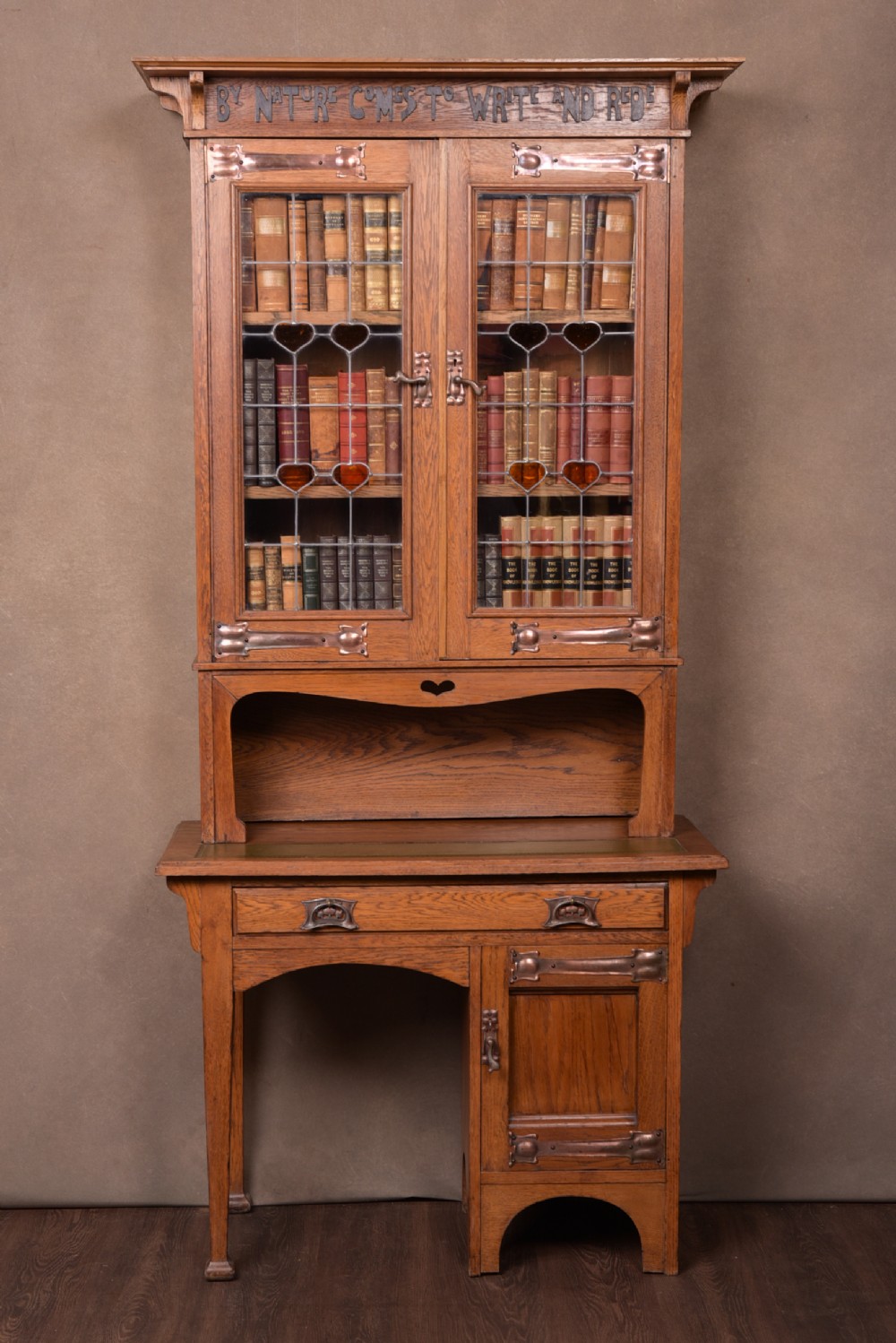 Stunning Oak Arts and Crafts bookcase Attributed to Liberty & Co