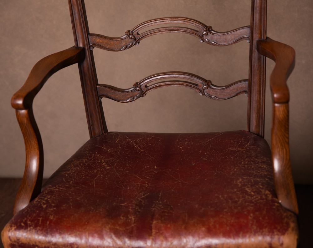 Set of 8 19th Century oak dining room chairs  View IX