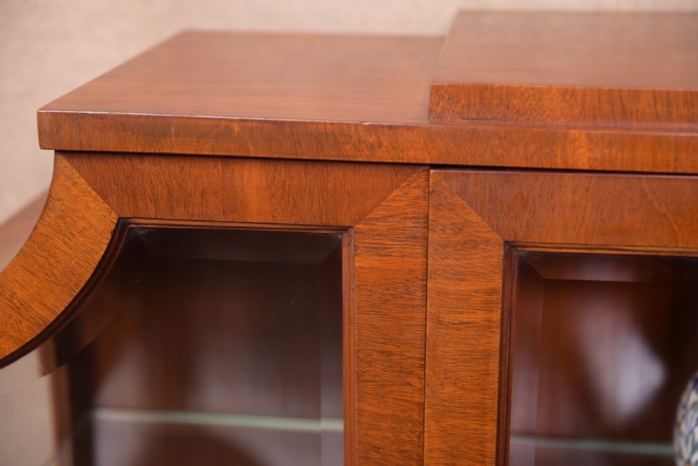 Quality Art Deco Walnut Display cabinet  View II