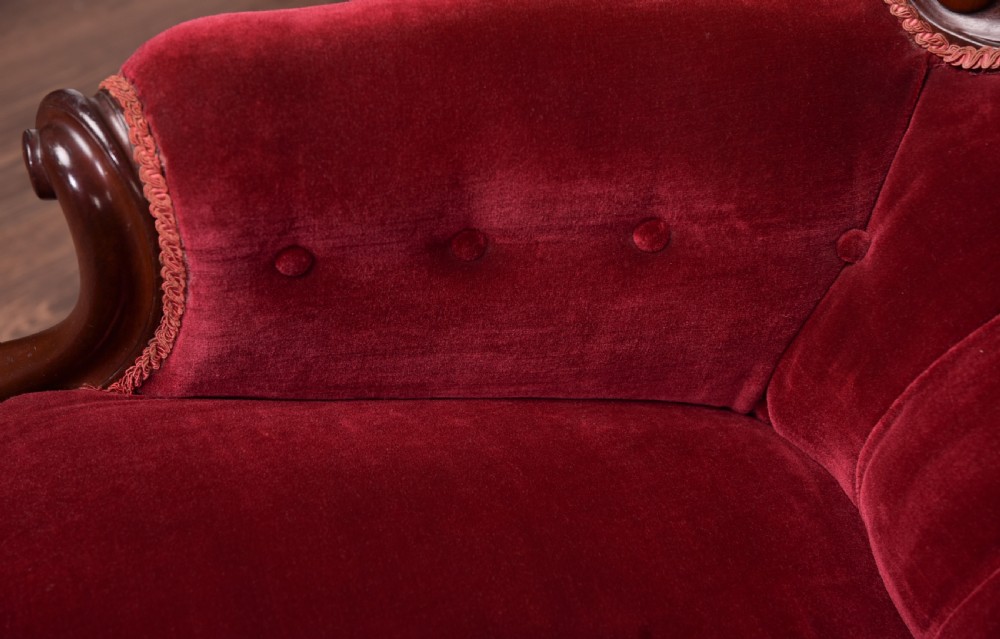 Fabulous Victorian Mahogany Button Back Arm chair View V