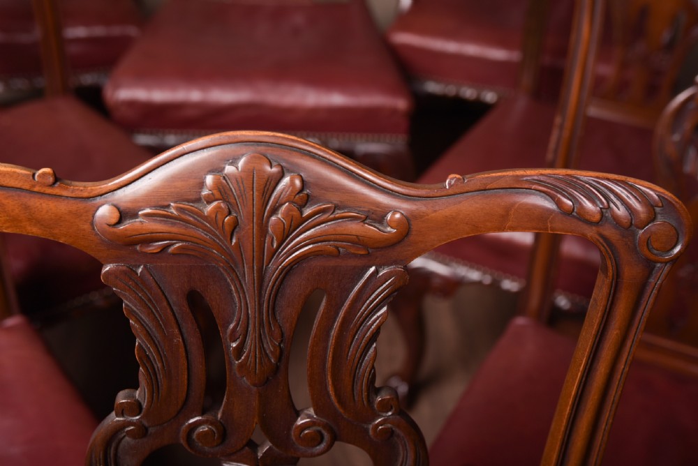 Fantastic set of 8 carved Chippendale style chairs  View XXV